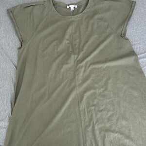Olive green short sleeve dress